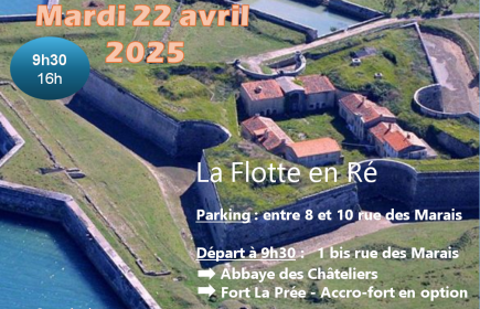 J-2 pour vous inscrire à la Marche pour la Jeunesse  2025 qui se déroule à la Flotte en Ré le mardi 22 avril !!!