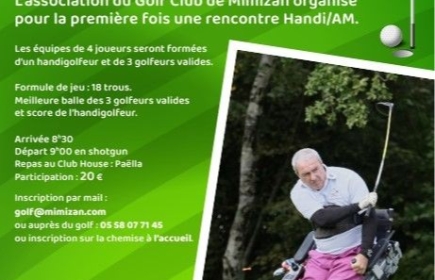 COMPETITION DE GOLF - RENCONTRE HANDI-AM 
LE SAMEDI 11 MAI 2025 - AU GOLF CLUB DE MIMIZAN